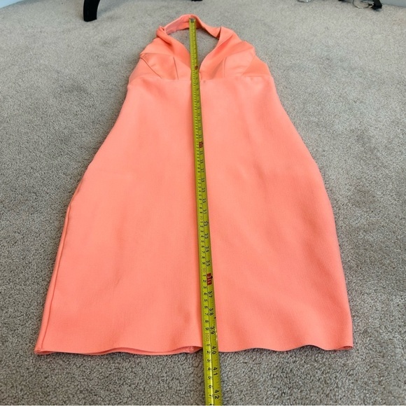 WOW couture peach halter bodycon bandage dress - Picture 8 of 12